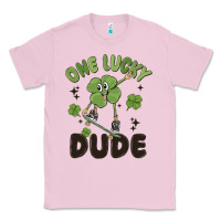 Bubblegum Pink one lucky dude Classic Tee - MaliasSmallBusiness