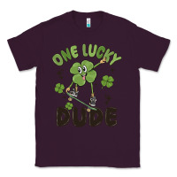 Plum one lucky dude Classic Tee - MaliasSmallBusiness