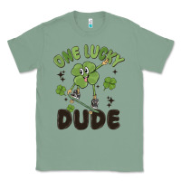 Sage one lucky dude Classic Tee - MaliasSmallBusiness