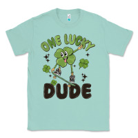 Seafoam one lucky dude Classic Tee - MaliasSmallBusiness