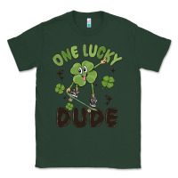 Sports Green one lucky dude Classic Tee - MaliasSmallBusiness