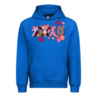 Cobalt Xoxo baby Cow Valentine's Day Urban Hoodie - FaDigitalArtStudio