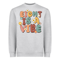 Heather Grey eight is a vibe Heavyweight Sweatshirt - MaliasSmallBusiness