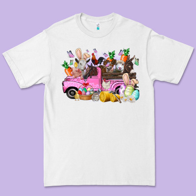Easter Day Farm Animals Truck Premium Tee Designed By Racoondesign