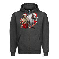 Charcoal Heather Christmas Baboon Baby And Mama Zipper Hoodie - LillyAllenDesigns