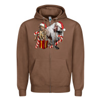 Chestnut Christmas Baboon Baby And Mama Zipper Hoodie - LillyAllenDesigns
