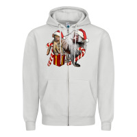 Dove Grey Christmas Baboon Baby And Mama Zipper Hoodie - LillyAllenDesigns