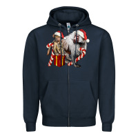 Navy Christmas Baboon Baby And Mama Zipper Hoodie - LillyAllenDesigns