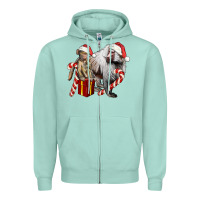 Seafoam Christmas Baboon Baby And Mama Zipper Hoodie - LillyAllenDesigns