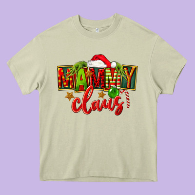Christmas Mammy Claus Heavy Core Tee Designed By Fadigitalartstudio