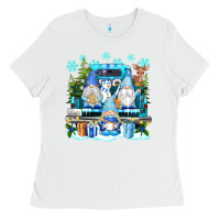 White snowman gnome truck Ladies Tee - texasbilliewilder