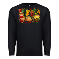 Black Fiesta with taco, nacho, souce Premium Sweatshirt - NancyCooperArtShop