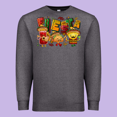 Fiesta With Taco, Nacho, Souce Premium Sweatshirt Designed By Nancycooperartshop