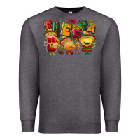Charcoal Heather Fiesta with taco, nacho, souce Premium Sweatshirt - NancyCooperArtShop