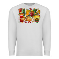 Dove Grey Fiesta with taco, nacho, souce Premium Sweatshirt - NancyCooperArtShop