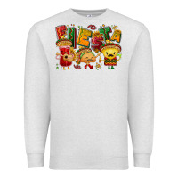 Oatmeal Heather Fiesta with taco, nacho, souce Premium Sweatshirt - NancyCooperArtShop
