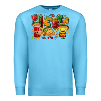 Ocean Blue Fiesta with taco, nacho, souce Premium Sweatshirt - NancyCooperArtShop
