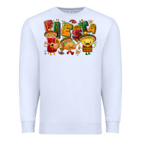 White Fiesta with taco, nacho, souce Premium Sweatshirt - NancyCooperArtShop