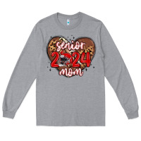 Heather Grey senior 2024 mom football Long Sleeve Tee - MaliasSmallBusiness