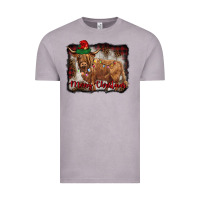 Vintage Zinc merry christmas highland cow Vintage Tee - BarkalooDesign
