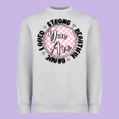 You Are Strong Heavyweight Sweatshirt Designed By Maliassmallbusiness