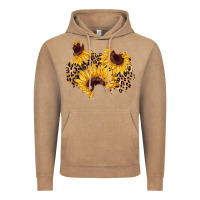 Vintage Coffee sunflower leopard patch Vintage Hoodie - AdoDesignShop