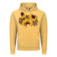 Vintage Mustard sunflower leopard patch Vintage Hoodie - AdoDesignShop