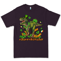 Plum shamrockscrusher t rex and horseshoe Premium Tee - AdoDesignShop