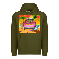 Army Green summer truck Premium Hoodie - TumblerDesignByShophia