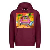 Burgundy summer truck Premium Hoodie - TumblerDesignByShophia