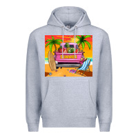 Heather Grey summer truck Premium Hoodie - TumblerDesignByShophia