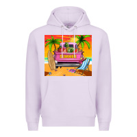 Lilac summer truck Premium Hoodie - TumblerDesignByShophia
