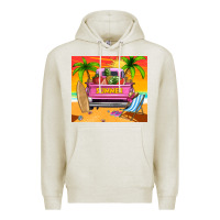 Oatmeal Heather summer truck Premium Hoodie - TumblerDesignByShophia
