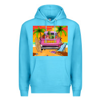 Ocean Blue summer truck Premium Hoodie - TumblerDesignByShophia