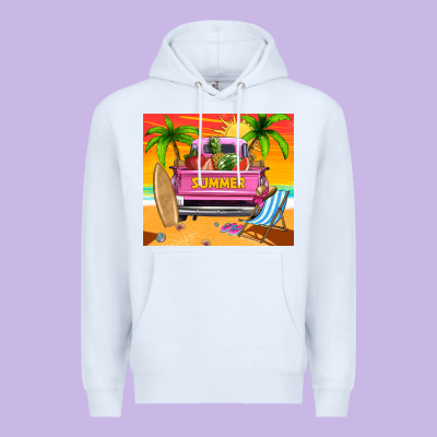 Summer Truck Premium Hoodie Designed By Tumblerdesignbyshophia