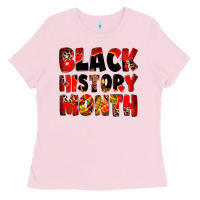 Bubblegum Pink Black history month juneteenth Ladies Tee - Zillion Design Studio