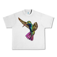 Lunar Rock Flying Ruby Throated Hummingbird Urban Heavy Tee - LillyAllenDesigns