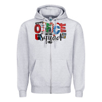 Heather Grey Office Squad Christmas Zipper Hoodie - LillyAllenDesigns