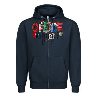 Navy Office Squad Christmas Zipper Hoodie - LillyAllenDesigns
