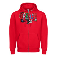Red Office Squad Christmas Zipper Hoodie - LillyAllenDesigns