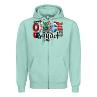 Seafoam Office Squad Christmas Zipper Hoodie - LillyAllenDesigns
