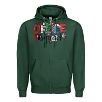 Sports Green Office Squad Christmas Zipper Hoodie - LillyAllenDesigns