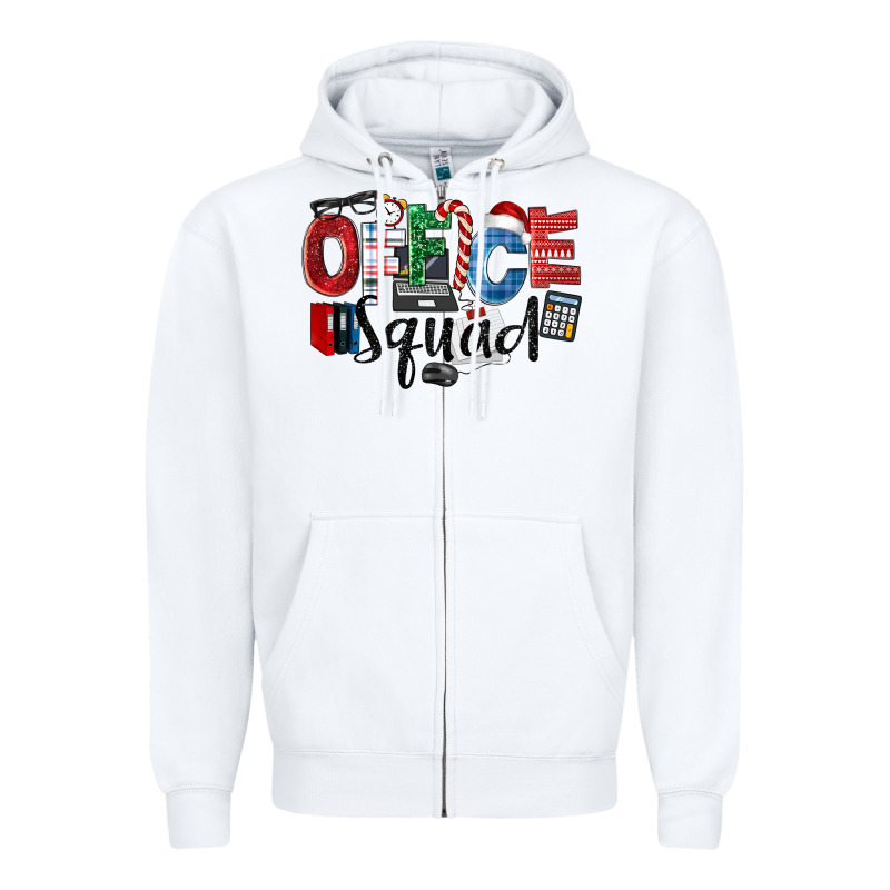 Office Squad Christmas Zipper Hoodie by LillyAllenDesigns | Teevron