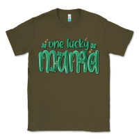 Army Green one lucky mama Classic Tee - MaliasSmallBusiness