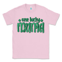 Bubblegum Pink one lucky mama Classic Tee - MaliasSmallBusiness