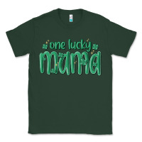 Sports Green one lucky mama Classic Tee - MaliasSmallBusiness