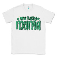 White one lucky mama Classic Tee - MaliasSmallBusiness