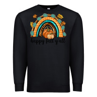 Black Happy Fall Y'all Premium Sweatshirt - texasbilliewilder