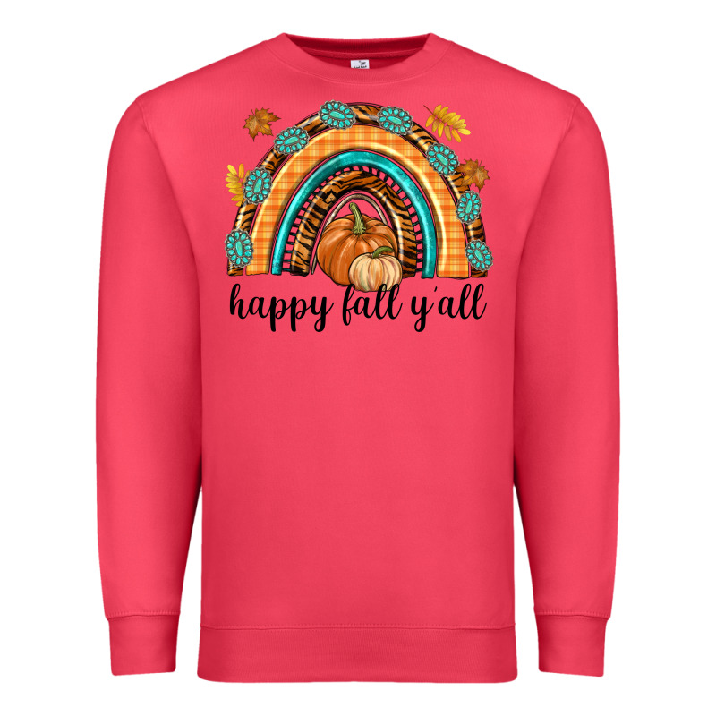 Happy Fall Y'all Premium Sweatshirt by texasbilliewilder | Teevron