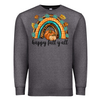 Charcoal Heather Happy Fall Y'all Premium Sweatshirt - texasbilliewilder